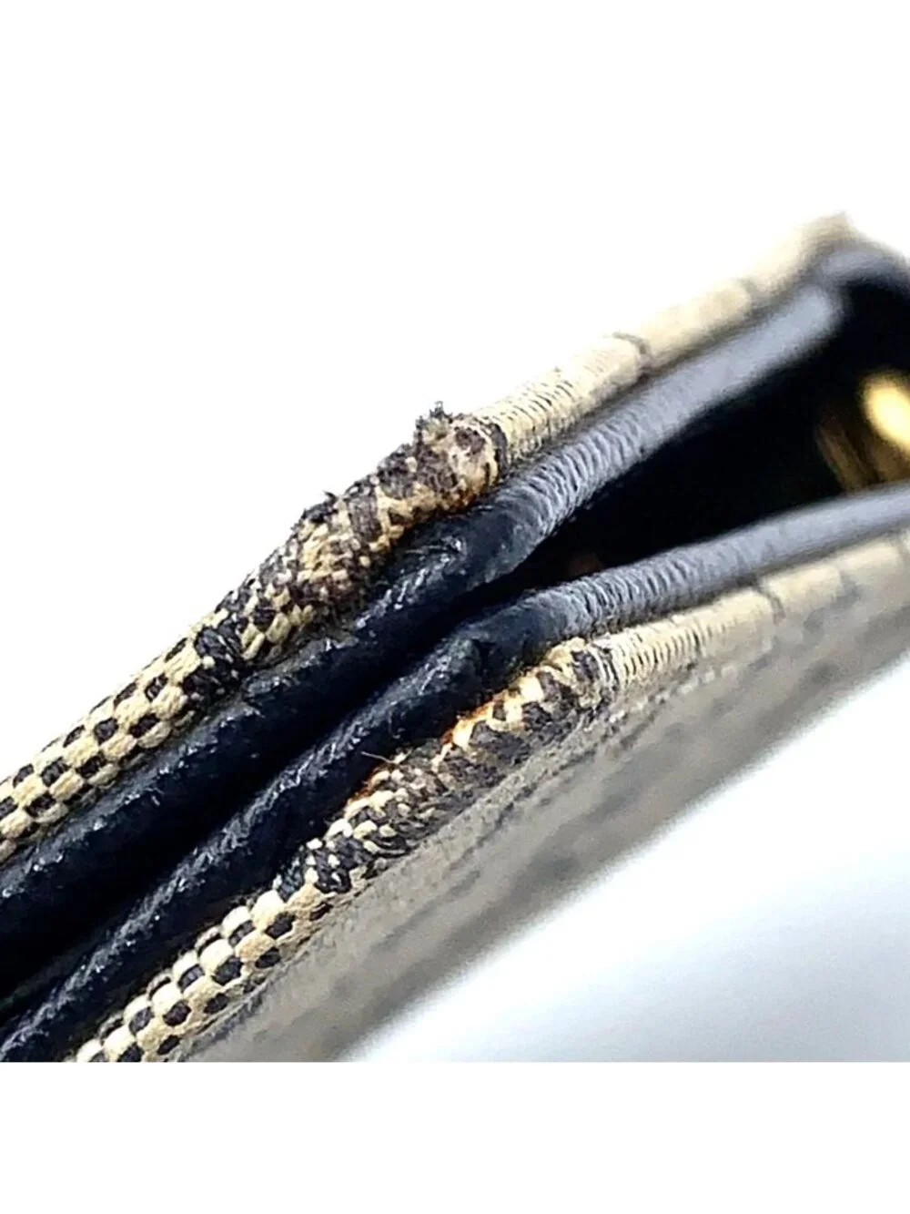 Louis Vuitton Monogram Mini Agenda PM Leather Canvas Navy Notebook Cover Gold